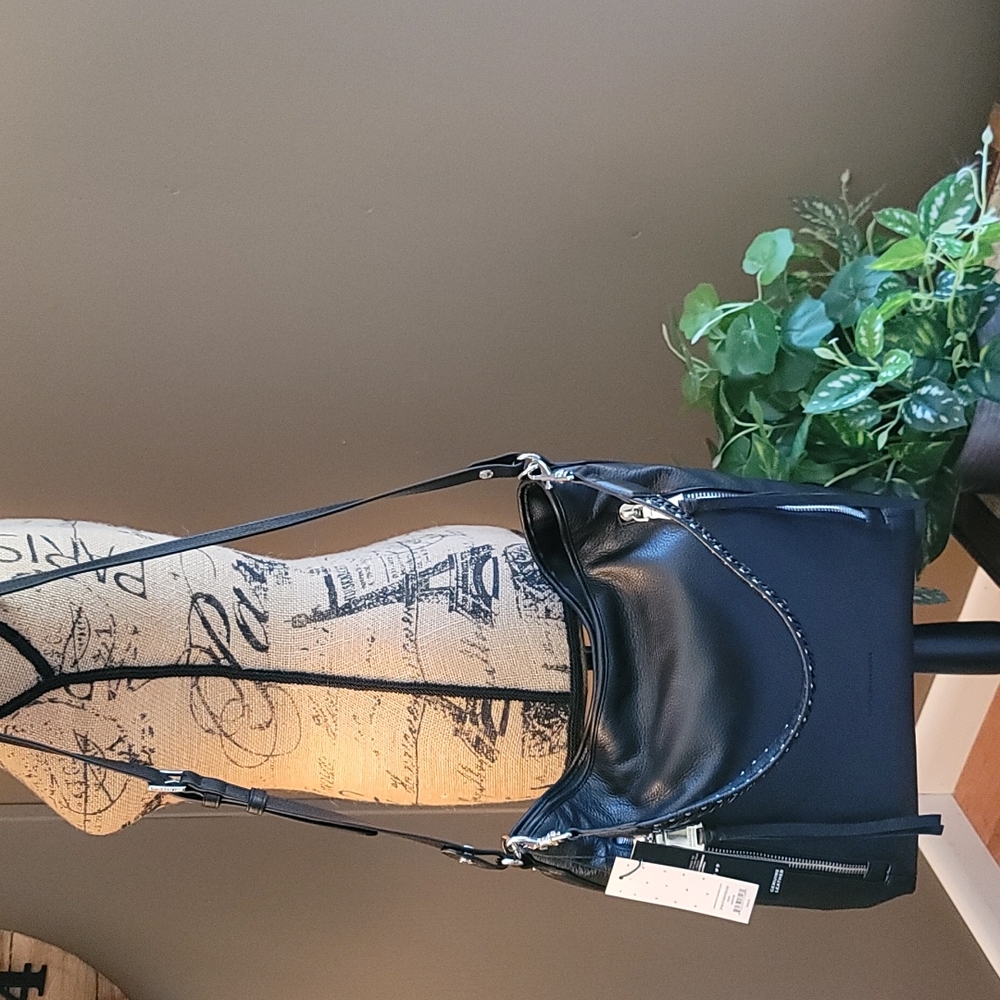 AIMEE KESTENBERG Zip Me Up Black Convertible Hobo Bag - Picture 11 of 11